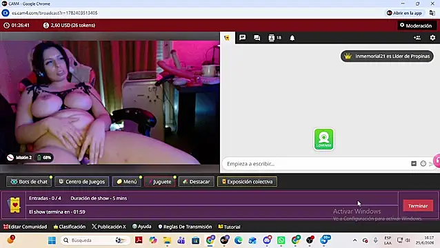 yazmin z com124 online show from June 25, 7:15 pm
