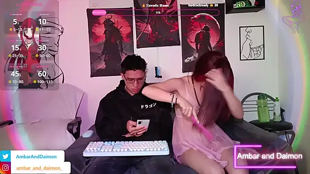 Ambar and daimon  online show from September 29, 6:13 pm