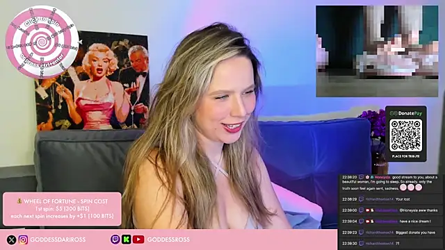 GoddessRoss online show from February 2, 7:46 pm